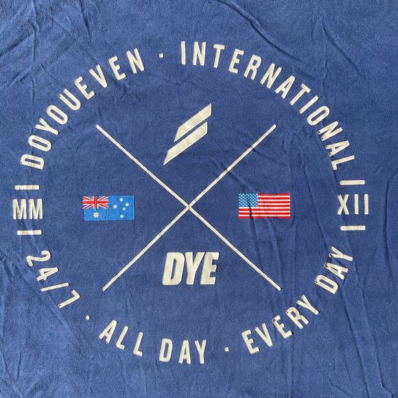 DoYouEven Women Short Sleeve T-shirt size L, Blue,International All Day Everyday - Picture 5 of 8